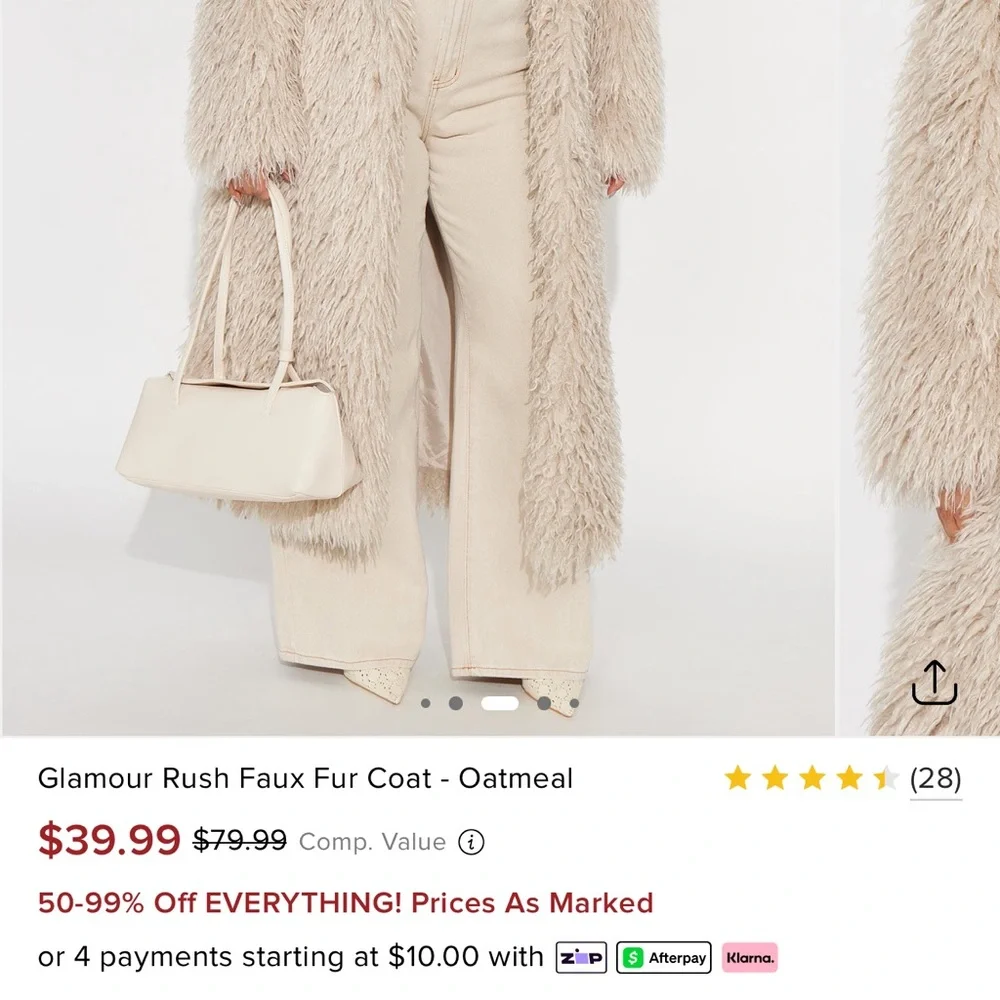 Fashion Nova Beige Teddy Jacket - Picture 6 of 6